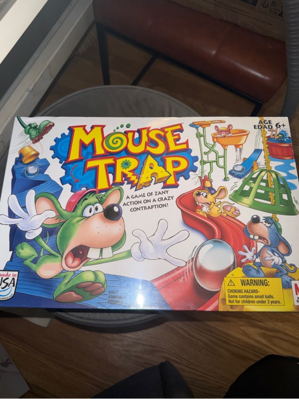NEW IN SEALED BOX- Hasbro Mouse Trap Game- Red Green Blue Cartoon Artwork